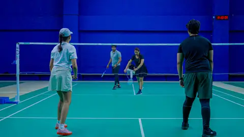 Play on 16 world-class courts across two halls, all with BWF-approved surfaces.